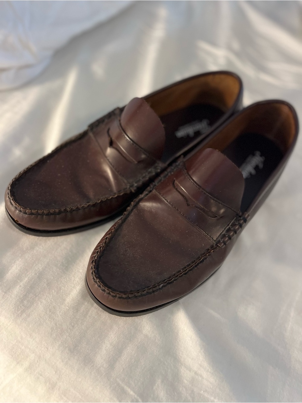 Classic Brown Leather Penny Loafers - Men